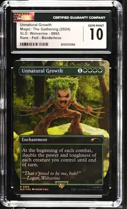 MTG Secret Lair Marvel - Wolverine - Unnatural Growth Foil 0865 CGC 10 -Gem Mint - Image 1