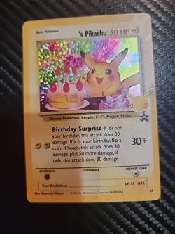 Pokemon Pikachu TCG Birthday Celebrations Holo Rare Card #24 Classic Collection - Image 1