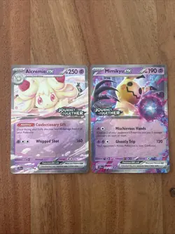 STAMPED Pokemon TCG Mimikyu & Alcremie Journey Together Ultra Rare Promos NM - Image 1