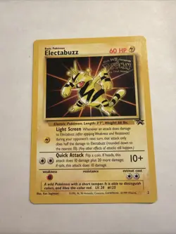 1999 Electabuzz - Black Star Promo #2 Pokemon Movie LP - Image 1