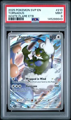 2025 POKEMON SVP WHITE FLARE ELITE TRAINER BOX PROMO #210 TORNADUS PSA 9 - Image 1