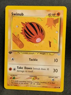 Pokemon - Swinub 57/64 - 1st Edition Neo Revelation - NM - Image 1