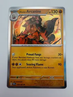 #100/167 Hisuian Arcanine Holo Rare - Pokemon Twilight Masquerade English NM - Image 1