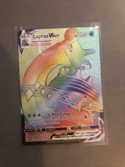 Lapras Vmax 203/202 Sword & Shield MINT Full Art Secret Rainbow Rare POKEMON - Image 1