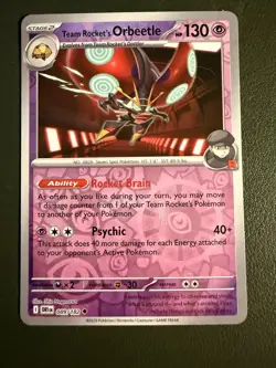 Pokemon TCG Team Rocket's Orbeetle 89/182 SV10 Destined Rivals Reverse Holo NM - Image 1