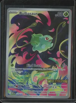 2025 Pokemon Mega Evolution BULBASAUR #133/132 Illustration Rare Full Art JA601 - Image 1