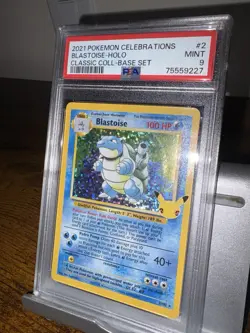 Pokemon Blastoise Holo Celebrations Classic Collection 2/102 PSA 9 - Image 1