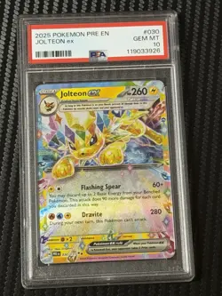 Jolteon Ex PSA 10 30/131 Prismatic Evolutions 2025 Pokemon 30 MINT GEM English - Image 1
