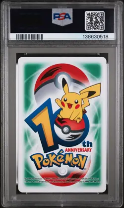 2006 POKEMON CENTER 10TH ANNIVERSARY 3 OF CLUBS ABRA/ALAKAZAM/KADABRA PSA 10 - Image 2