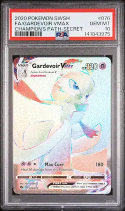 2020 POKEMON SWORD & SHIELD CHAMP'S PATH SECRET FULL ART/GARDEVOIR VMAX PSA 10 - Image 1