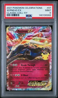 2021 POKEMON CELEBRATIONS CLASSIC COLL #97 XERNEAS EX PSA 9 - Image 1