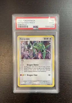 Pokemon TCG PSA 9 Rayquaza Holo Ex Emerald 2005 9/106 *LOW POP* - Image 1