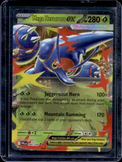 2025 Pokemon Phantasmal Flames Mega Heracross ex Double Rare #004/094 - Image 1
