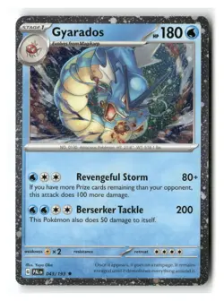 Gyarados Cosmo Holo 043/193 Rare Paldea Evolved Pokemon Near Mint - Image 1