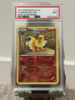 2012 Pokemon Black and White Dark Explorers Flareon Rev Foil PSA 9 - Image 1