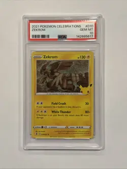 2021 POKEMON CELEBRATIONS #010 ZEKROM PSA 10 - Image 1