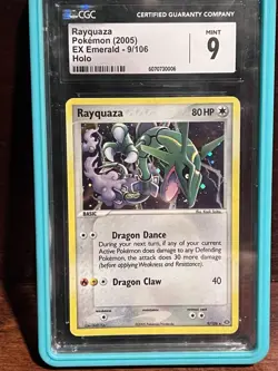 Pokemon TCG CGC 9 Rayquaza Holo Ex Emerald 2005 Mint 9/106 *LOW POP* not PSA - Image 2