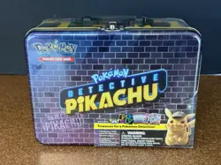 POKEMON DETECTIVE PIKACHU FACTORY SEALED COLLECTOR'S TREASURE CHEST LUNCH BOX - Image 1