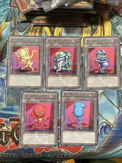 yugioh ojama token set red, blue, yellow, green, black japanese LP TP12, TP13 - Image 1