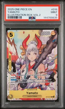 2025 ONE PIECE PROMOS ILLUSTRATION BOX VOL.2 #016 YAMATO PSA 9 - Image 1
