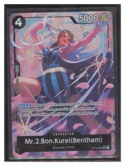 Mr.2.Bon.Kurei (Bentham) (Alternate Art) #OP14-091 The Azure Sea's Seven - Image 1