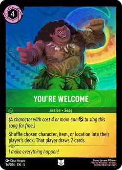 You're Welcome 96/204​​ Shimmering Skies ​​Near Mint Cold Foil​​ DISNEY Lorcana - Image 1