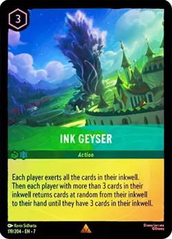 Ink Geyser 119/204 Archazia's Island Rare Action Cold Foil Disney Lorcana Holo - Image 1