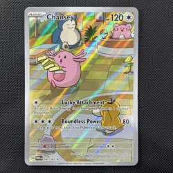 Pokemon Card Chansey Illustration Rare 187/167 Sv06 Twilight Masquerade Holo LP - Image 1