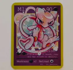 Pluto coco Mini Card Holo Mlu (Mew) #41 art By _gwenster_ Pokemon Chase - Image 1