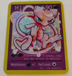 Pluto coco Mini Card Holo Mlu (Mew) #41 art By _gwenster_ Pokemon Chase - Image 2
