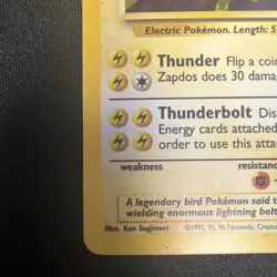 Pokemon TCG Zapdos Base Set Holo Unlimited Rare Card 16/102 - Image 5
