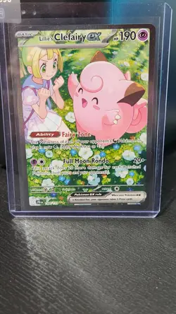 Pokemon TCG Journey Together Lillie's Clefairy EX Holo Card 184/159 - Image 1