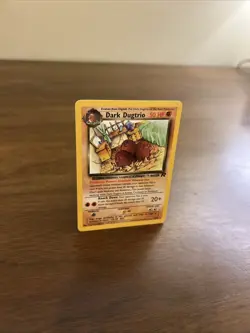 Pokemon Dark Dugtrio TCG Non Holo Rare Unlimited Card 23/82 Vintage - Image 2
