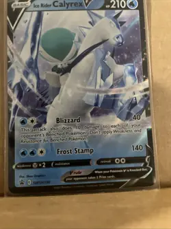 Ice Rider Calyrex V SWSH130 SWSH: Sword & Shield Promo Card Holo - Image 3