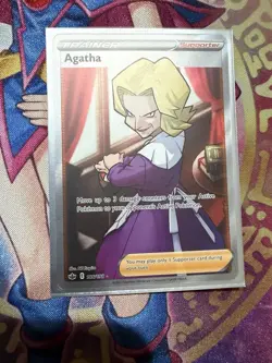 Agatha - 186/198 - Pokemon Chilling Reign Sword & Shield Full Art Rare Card NM - Image 1