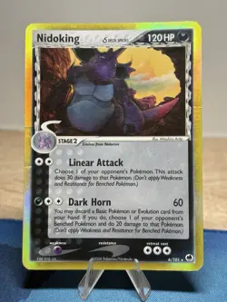 Nidoking Delta Species 6/101 Ex Dragon Frontiers Rare Holo Pokemon Card MP - Image 1
