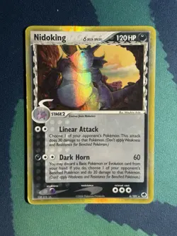 Nidoking Delta Species 6/101 Ex Dragon Frontiers Rare Holo Pokemon Card MP - Image 2