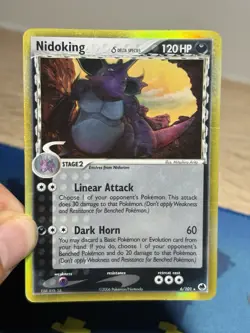 Nidoking Delta Species 6/101 Ex Dragon Frontiers Rare Holo Pokemon Card MP - Image 3