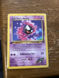 1ST EDITION Sabrina's Gastly 96/132 - Gym Challenge - Common Pokemon Card - NM/M - Image 1