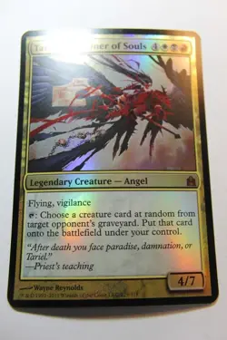 MTG Tariel Reckoner of Souls x1-Foil -Commander 2011 Oversized-Lightly Played - Image 1