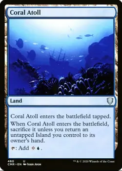 X 1 Coral Atoll NM-M Commander Legends 480 MTG Magic The Gathering - Image 1