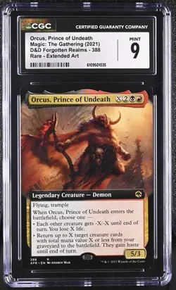 MtG - ORCUS, PRINCE OF UNDEATH *CGC 9* *EXTENDED ART* -AFR -2021 - Image 1
