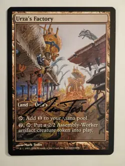 Magic The Gathering - 1x Signed Urza's Factory (mtg) full art Promo - Image 1