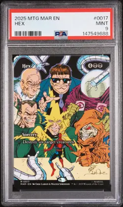 2025 MTG MARVEL'S SPIDER-MAN: SOURCE MAT #0017 HEX PSA 9 - Image 1