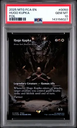 2025 MTG FINAL FANTASY THROUGH THE AGES FOIL #0050 HUGO KUPKA PSA 10 - Image 1