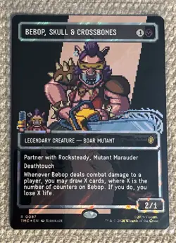 Magic The Gathering TMNT Bebop Skull Crossbones (R0087) 8bit Surge Foil Single - Image 1