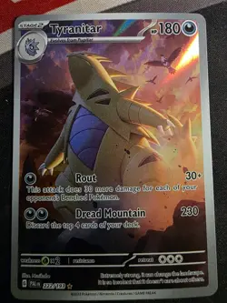 Pokemon TCG Tyranitar Scarlet & Violet Paldea Evolved Card 222/193 - Image 1