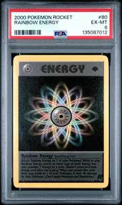 2000 POKEMON ROCKET #80 RAINBOW ENERGY PSA 6 - Image 1