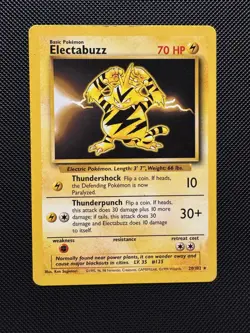 Pokemon TCG Electabuzz 20/102 Base Set Rare LP 1999 WoTC Unlimited - Image 1
