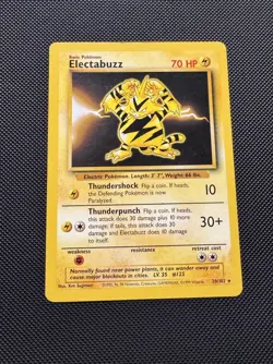 Pokemon TCG Electabuzz 20/102 Base Set Rare LP 1999 WoTC Unlimited - Image 2